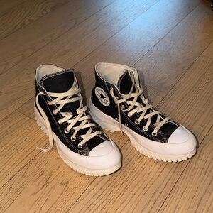 Converse Black and White Platform High-Tops